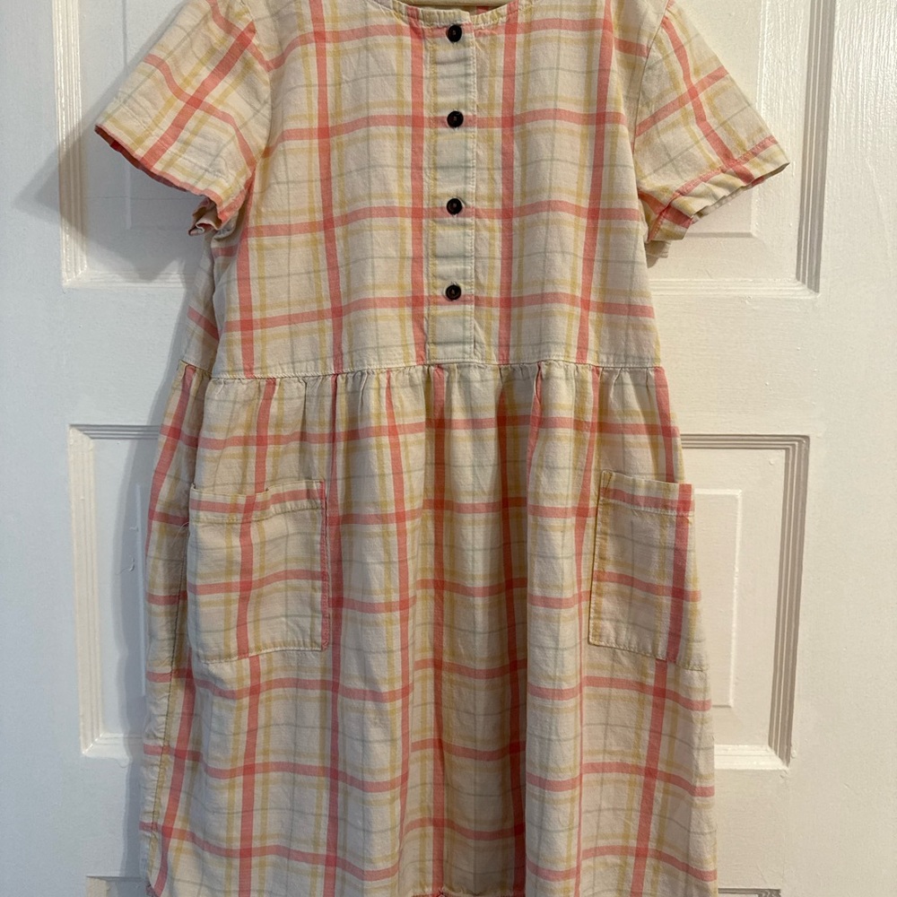 H&M Girls Plaid Dress with Pockets